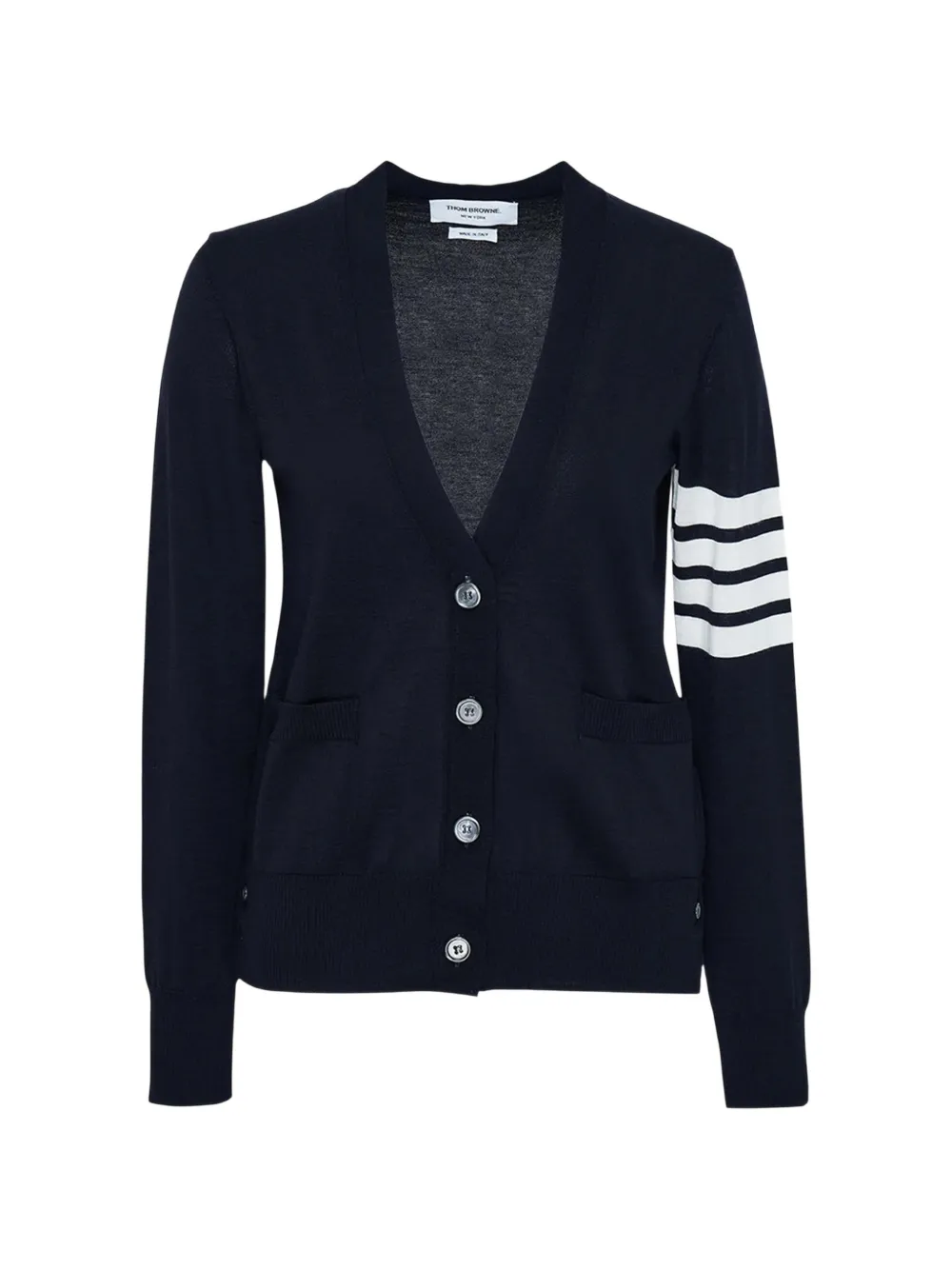 Thom Browne stripe-detail cardigan - Blue