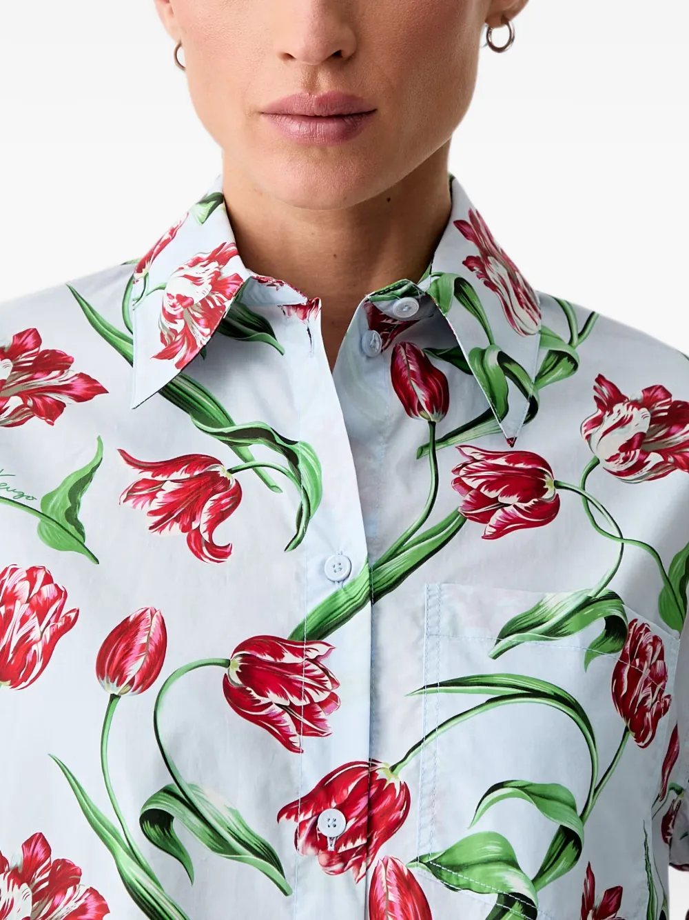 Kenzo Blouse met bloemenprint Blauw