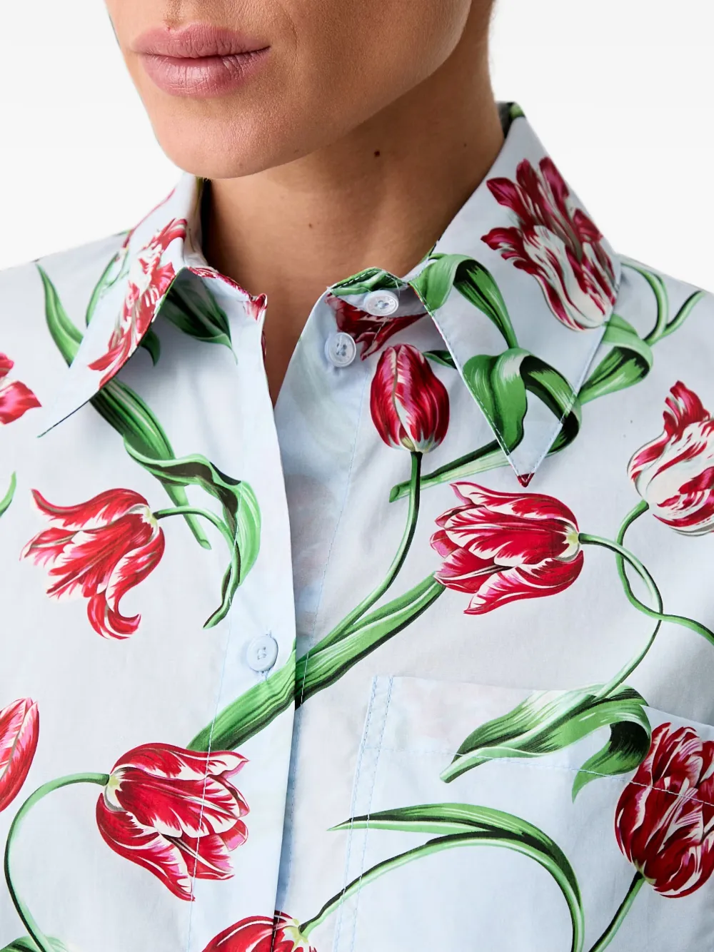 Kenzo Blouse met bloemenprint Blauw