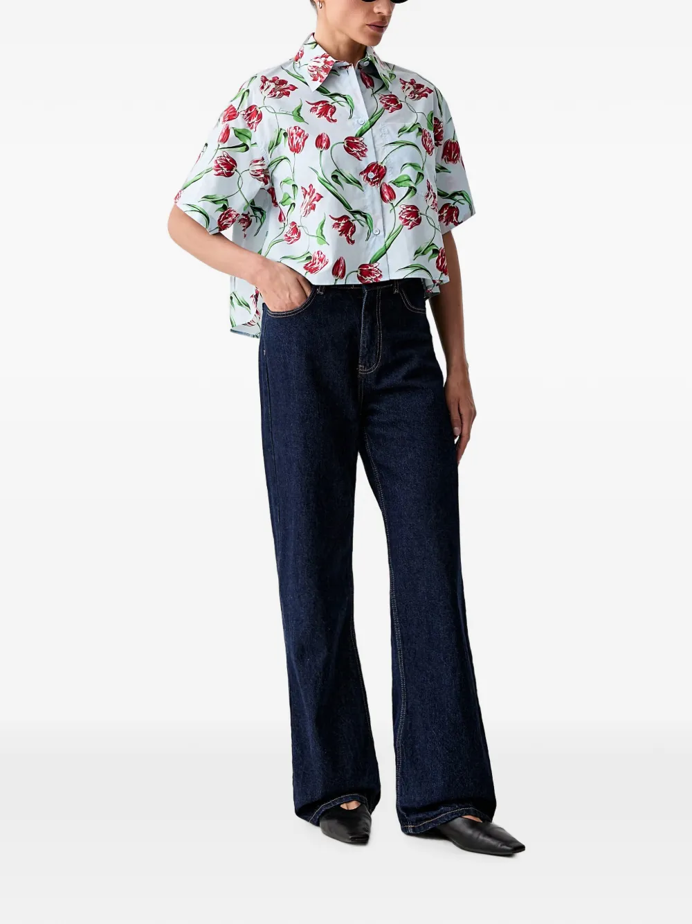 Kenzo Blouse met bloemenprint Blauw