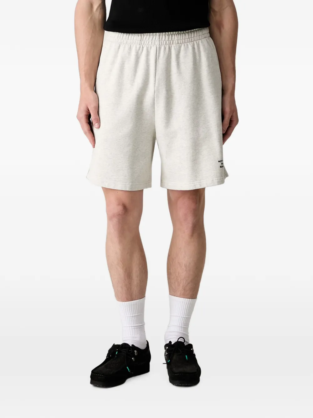 Drôle De Monsieur slogan-print shorts - Grau