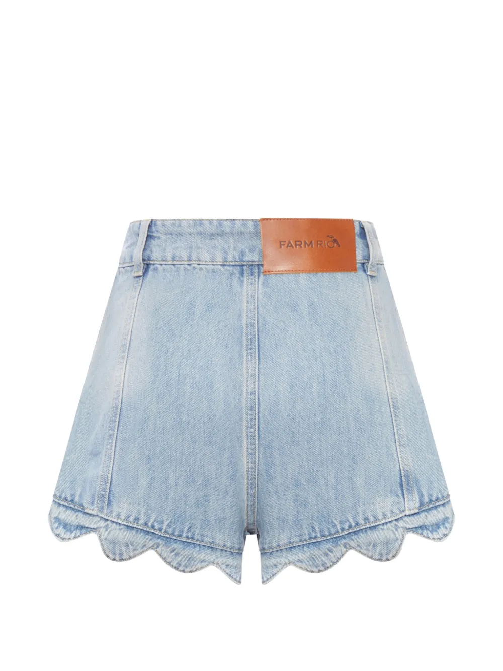 FARM Rio Denim shorts met gewelfde rand Blauw