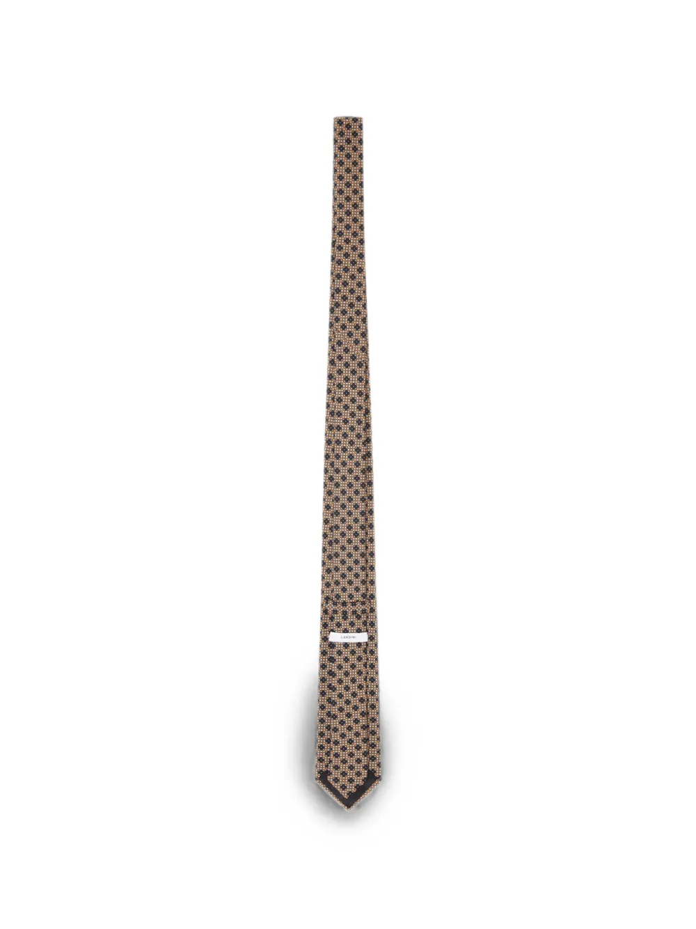 Lardini Geometric-print Pointed Tie In Neutrals
