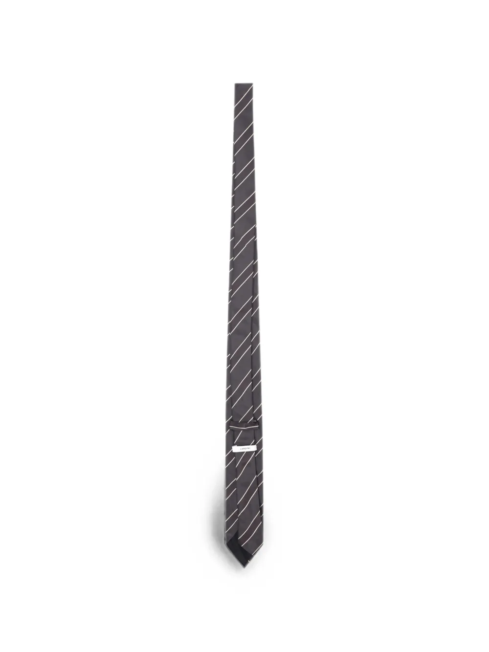 Lardini striped silk tie Grijs