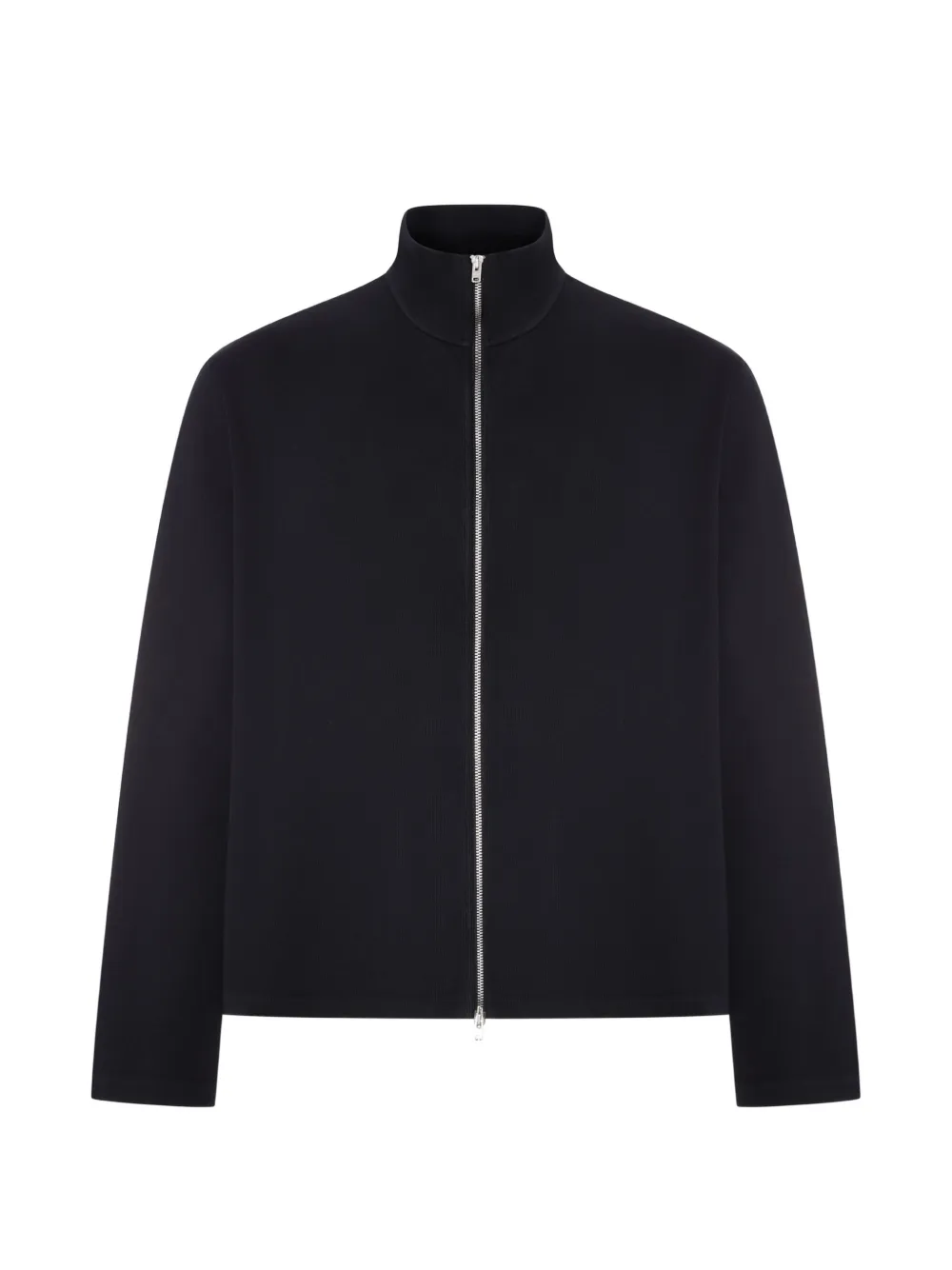 OUR LEGACY Shrunken zip-up funnel-neck sweater - Nero