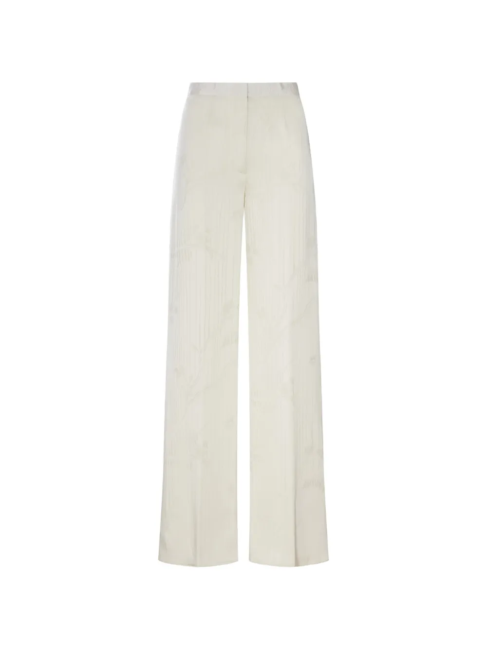 Forte Forte floral-jacquard wide-leg trousers - Toni neutri