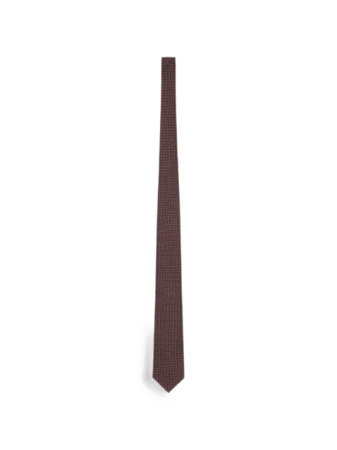 Lardini geometric-print silk tie