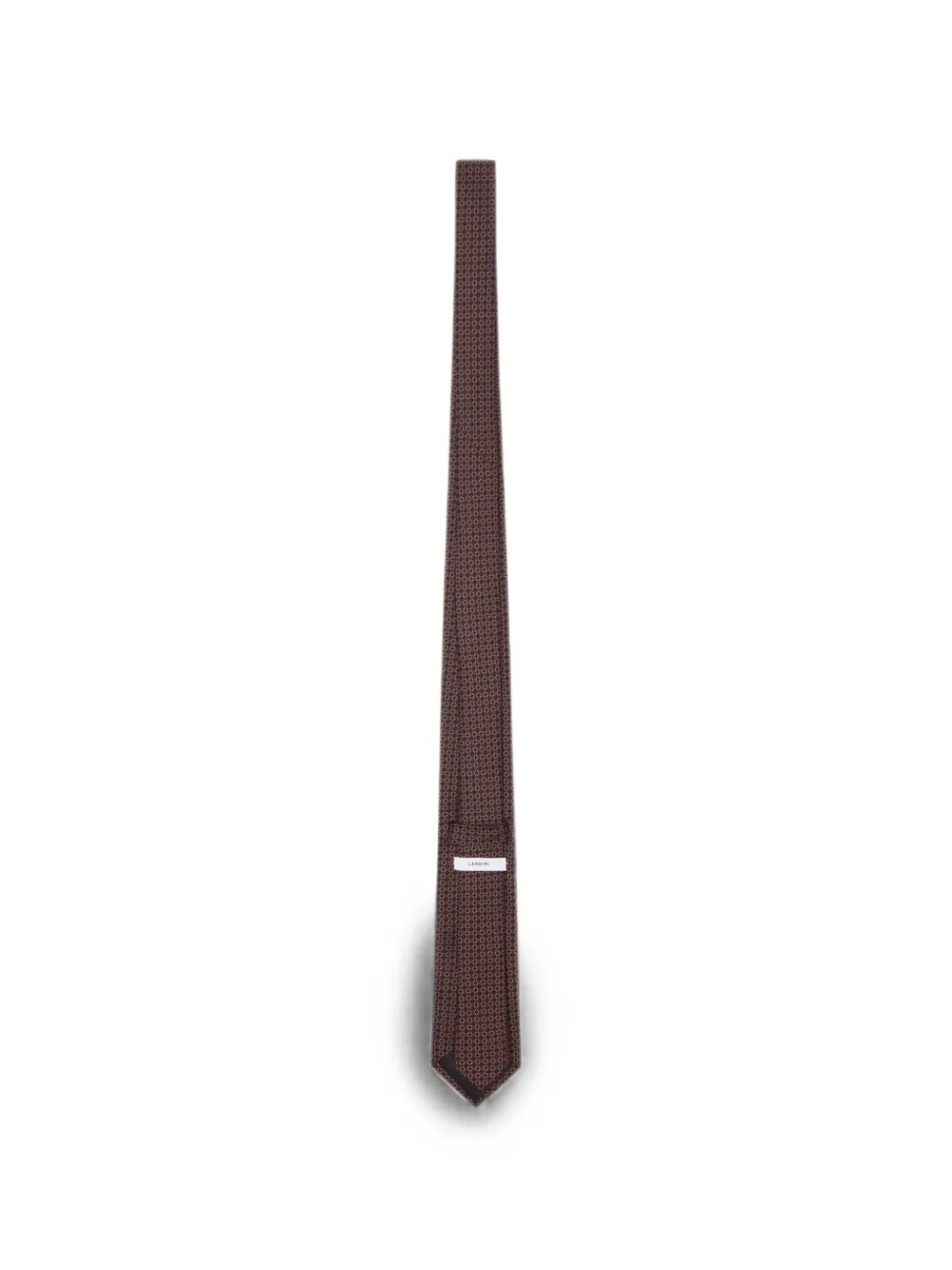 Lardini Stropdas met geometrische print Bruin