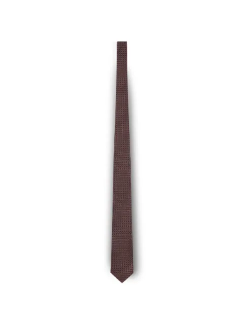 Lardini geometric-print silk tie