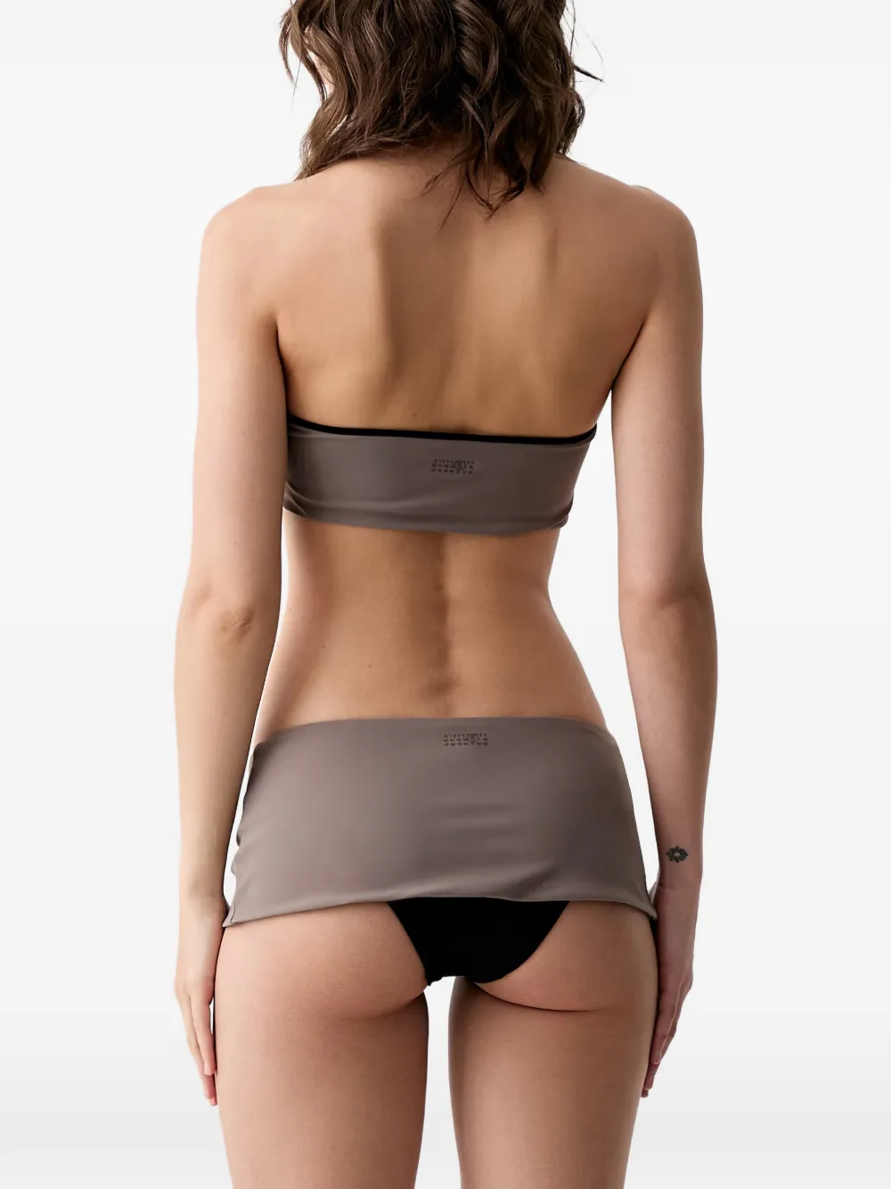 MM6 Maison Margiela Bandeau bikini met contrasterende afwerking Grijs