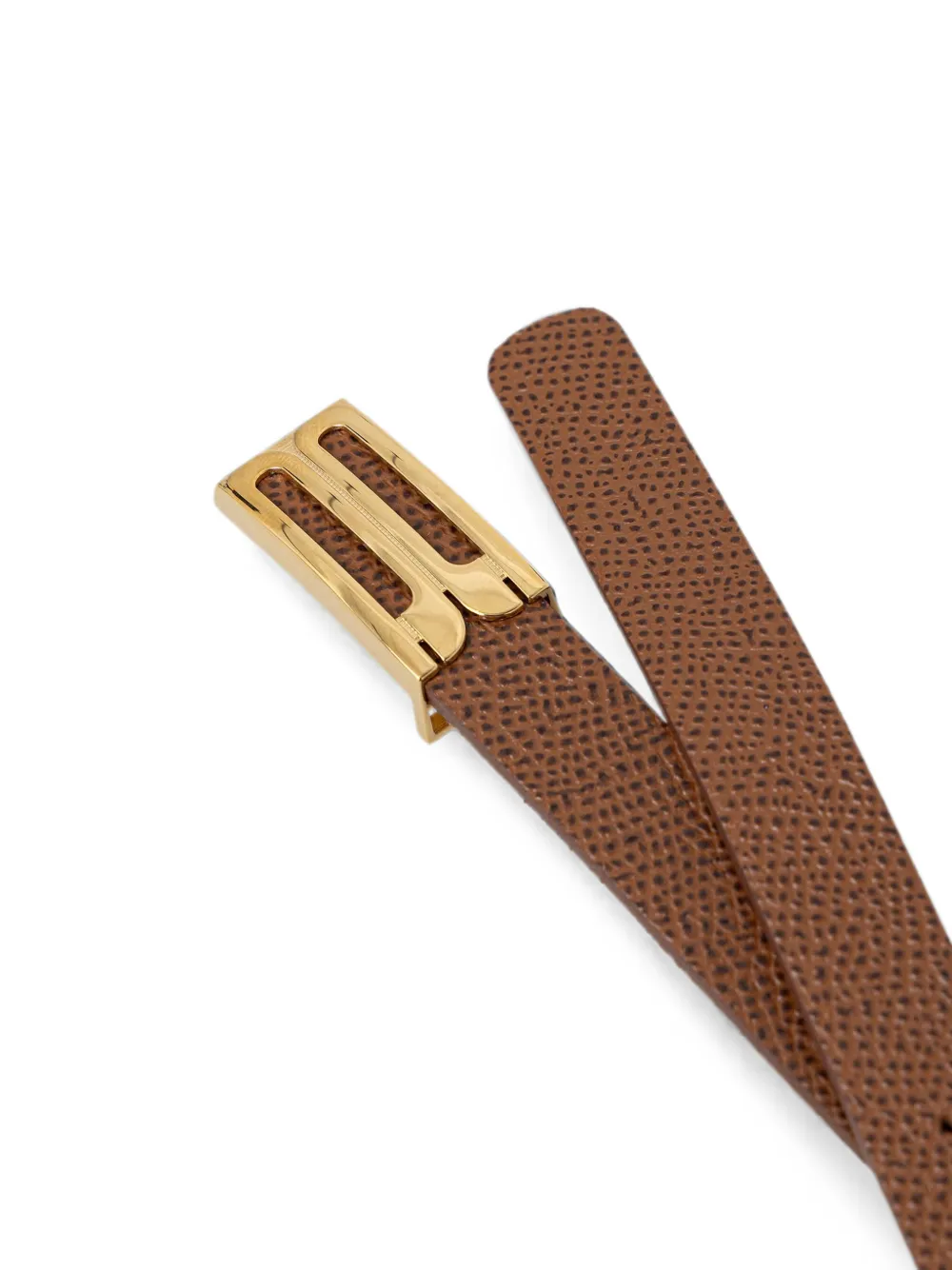 Victoria Beckham Bewerkte riem met logoplakkaat Bruin