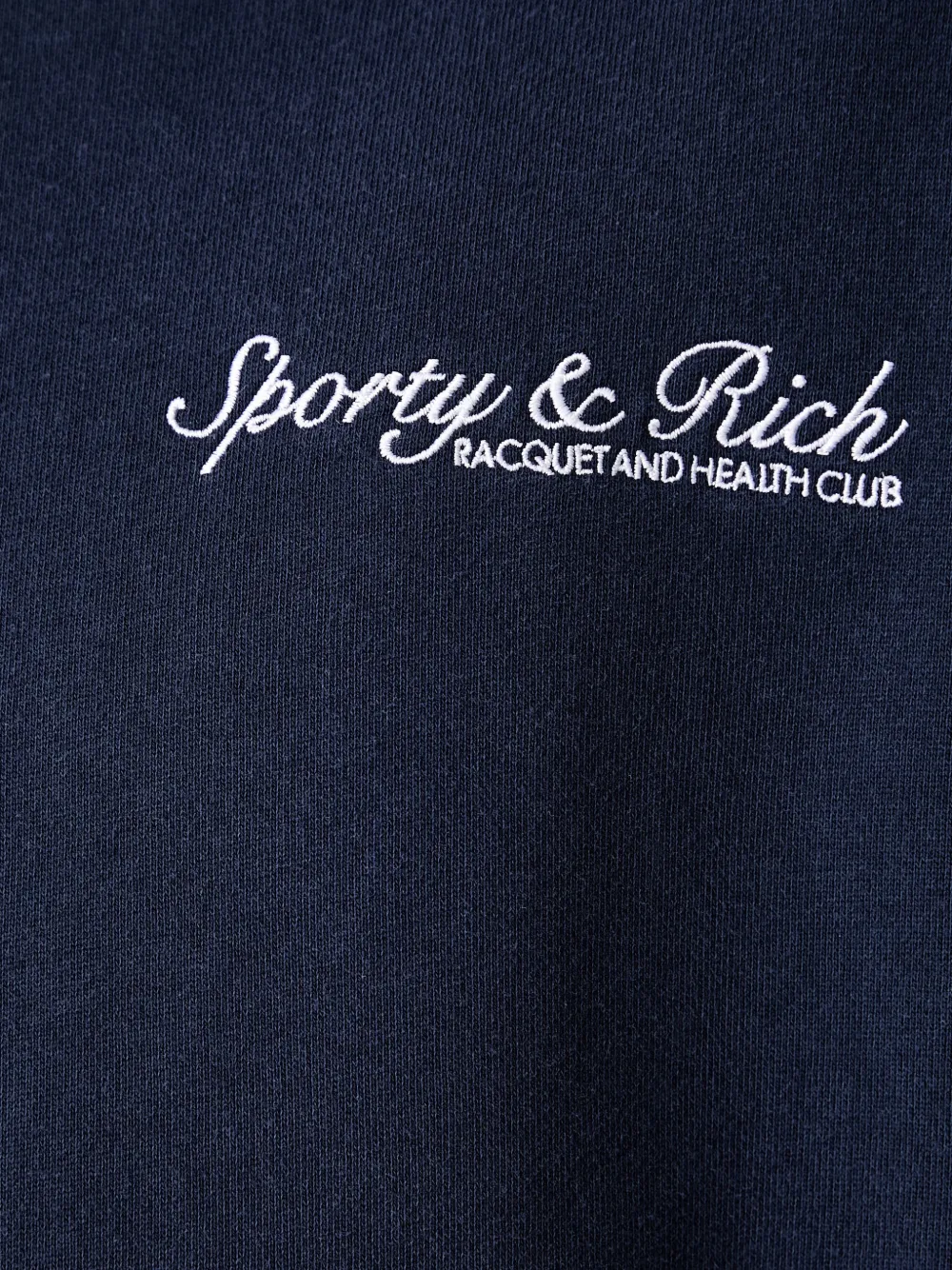 Sporty & Rich Hoodie met geborduurd logo Blauw