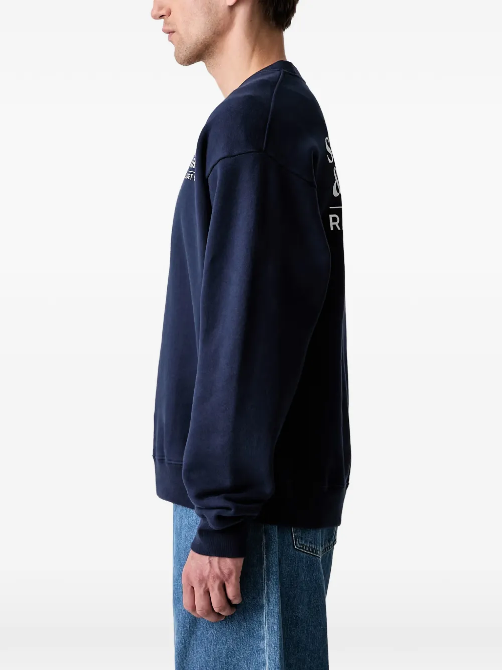 Sporty & Rich Sweater met logoprint Blauw