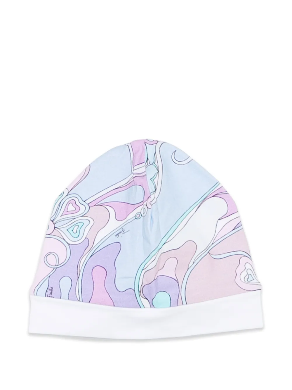 PUCCI Junior Romper met Marmo-print en ruches Wit