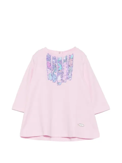 PUCCI Junior ruffled-bib long-sleeve dress