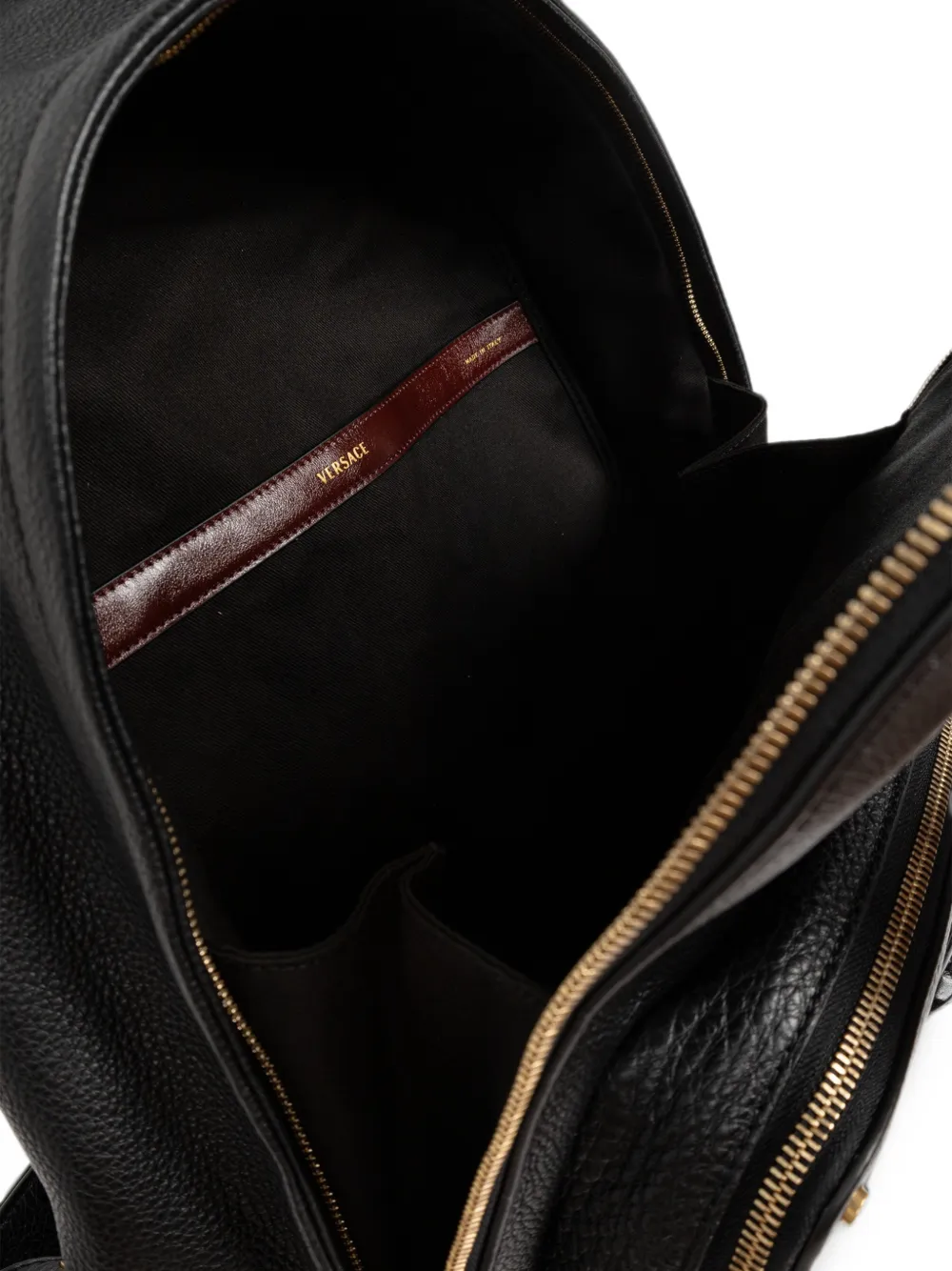 Versace Lou leren rugzak Zwart