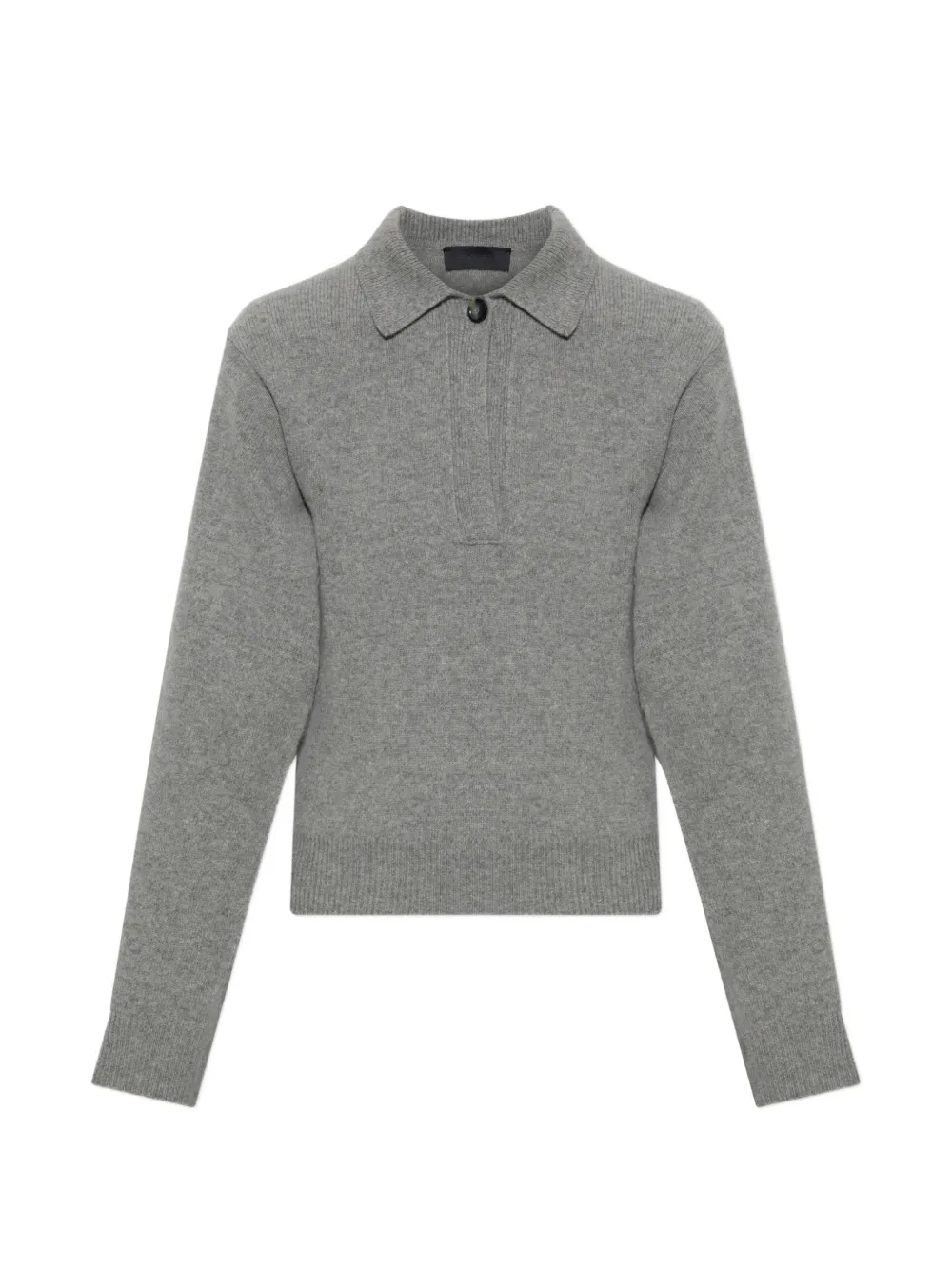 Haikure button-fastening polo sweater - Grigio