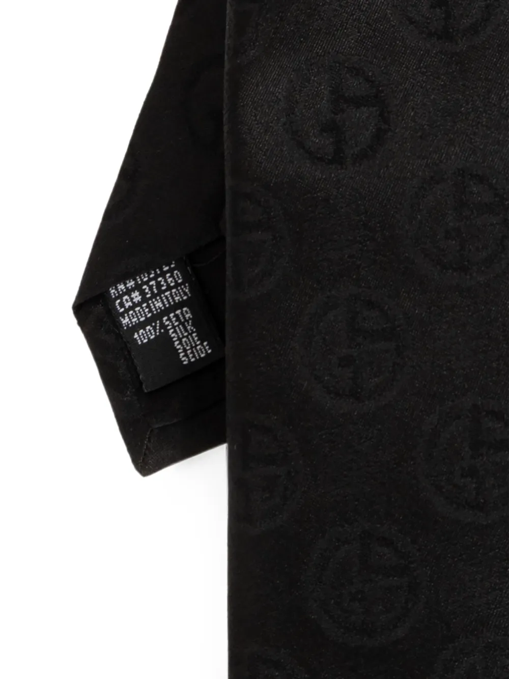 Giorgio Armani Stropdas met logo-jacquard Zwart