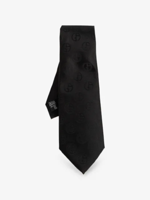 Giorgio Armani corbata con logo en jacquard