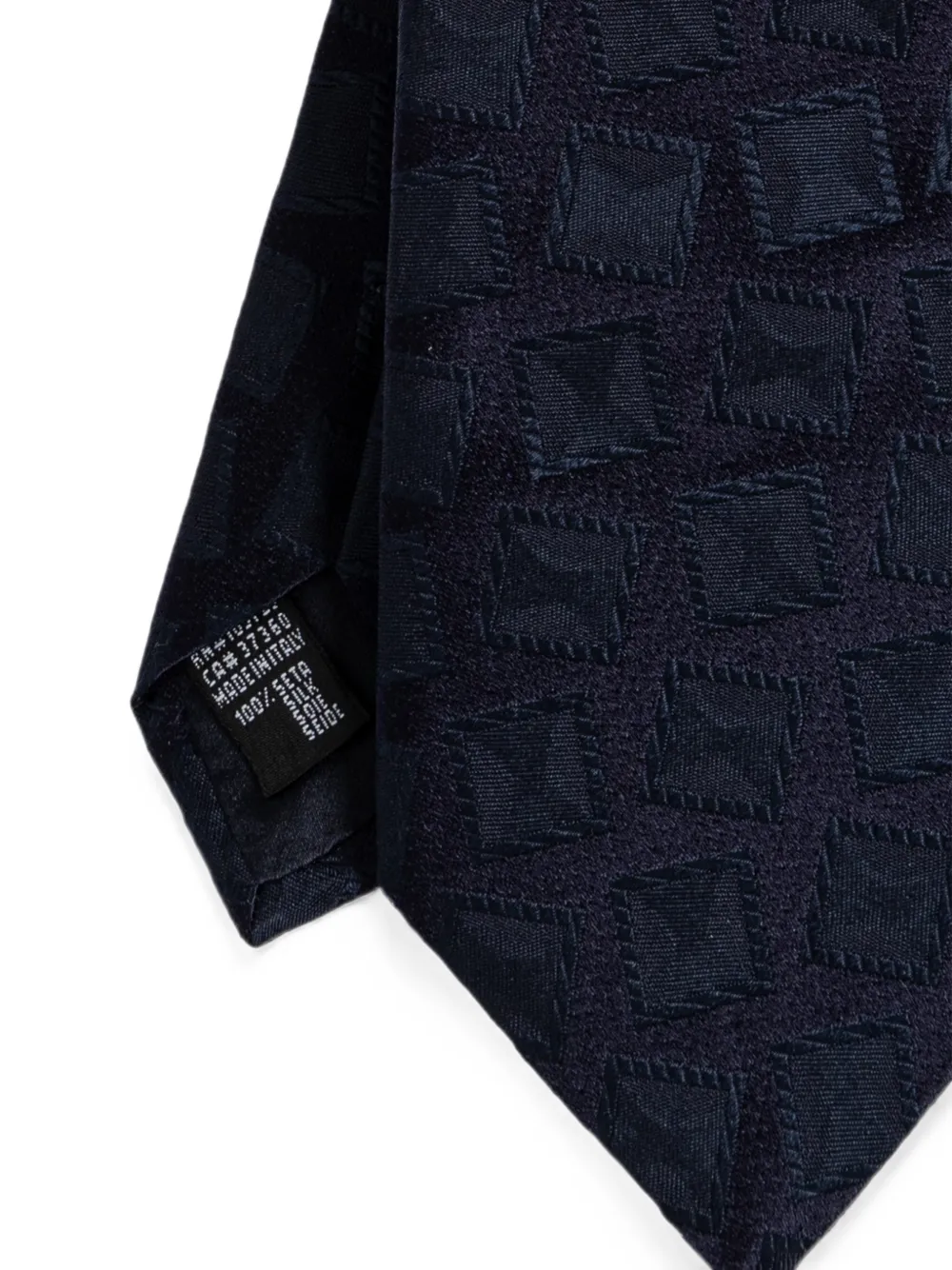Giorgio Armani Stropdas met geometrisch patroon Blauw
