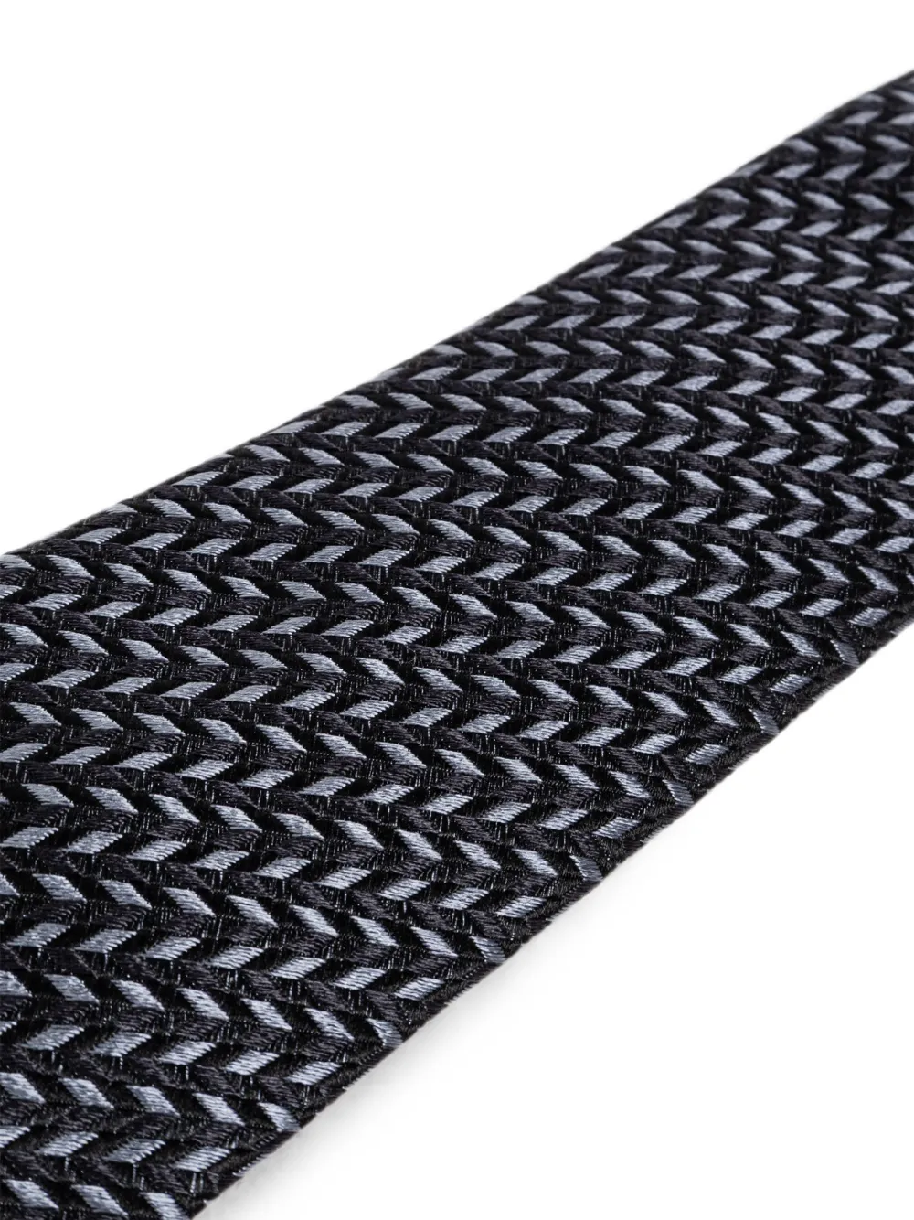 Giorgio Armani Stropdas met geometrisch patroon Zwart