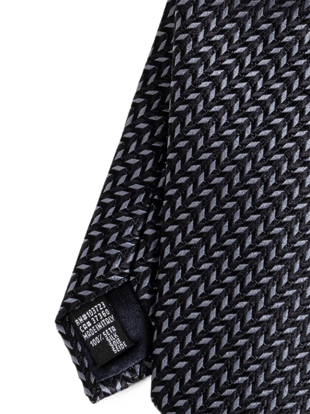 Giorgio Armani Stropdas met geometrisch patroon Zwart