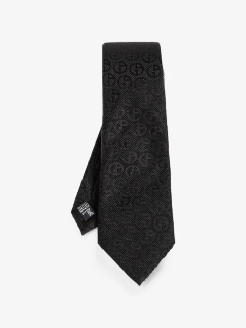 Giorgio Armani logo-jacquard tie