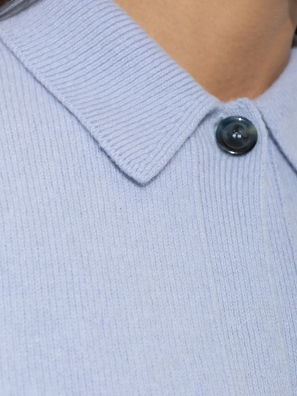 Haikure Wollen trui met knoopkraag Blauw