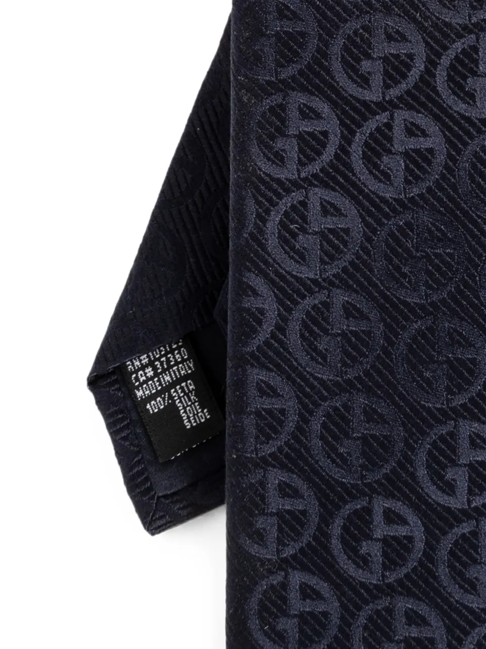 Giorgio Armani Stropdas met logo-jacquard Blauw