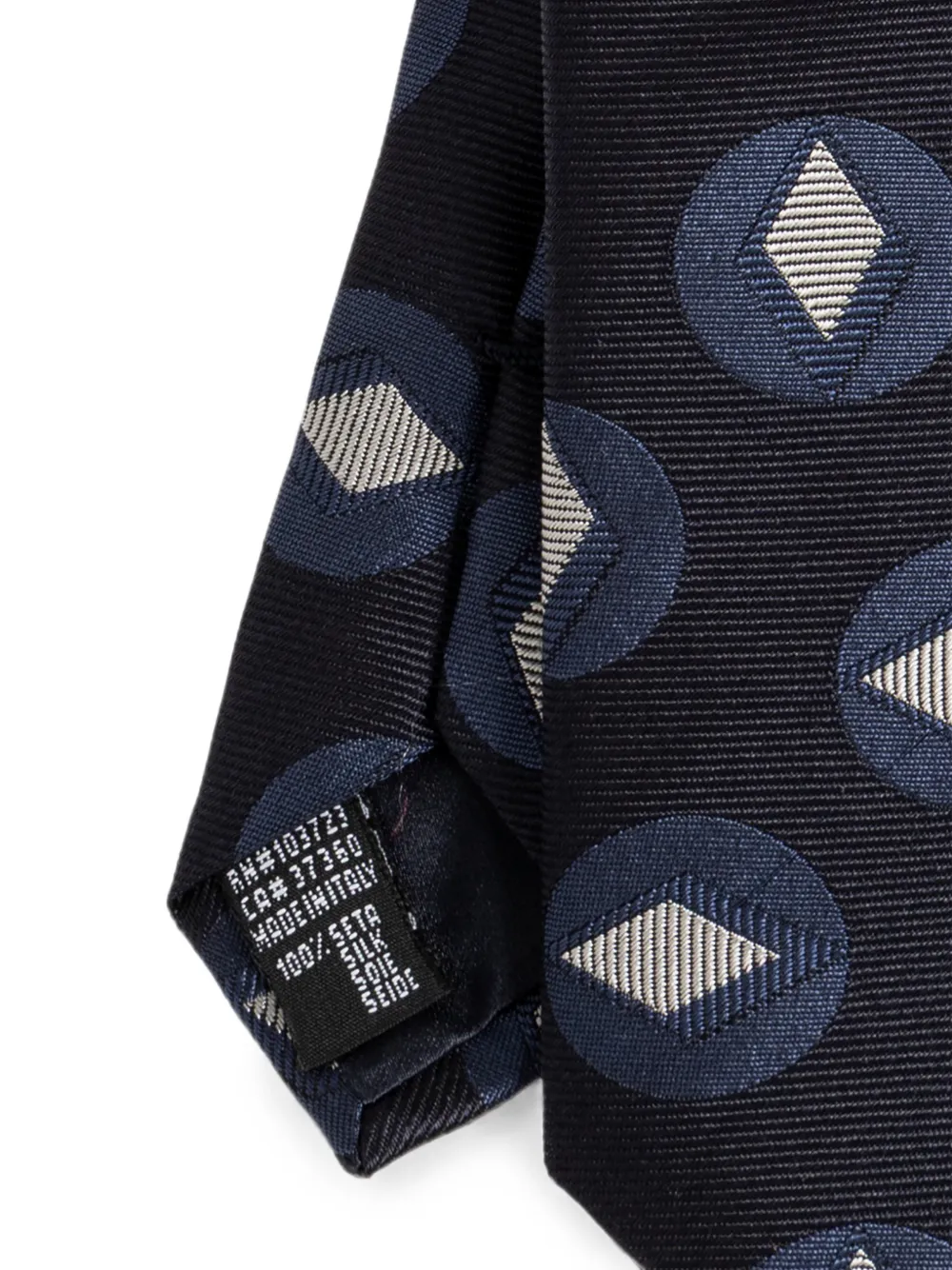 Giorgio Armani Stropdas met geometrisch patroon Blauw