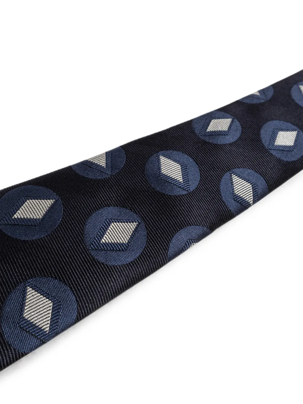 Giorgio Armani Stropdas met geometrisch patroon Blauw