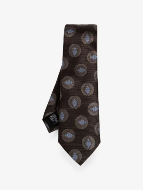 Giorgio Armani corbata de seda con estampado geométrico