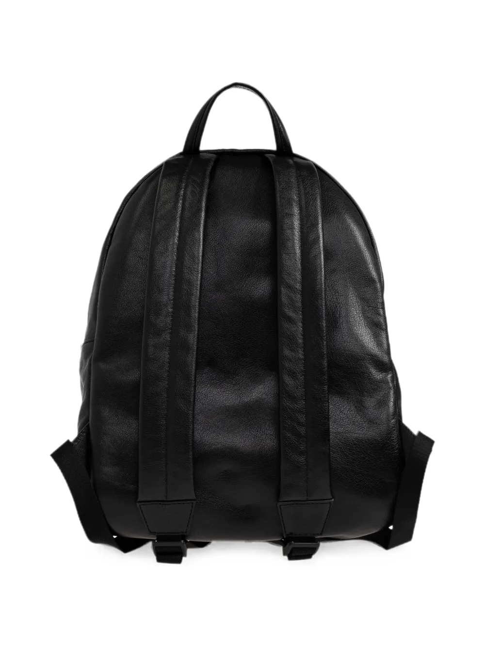 Balmain Padlock-detail Leather Backpack In Black