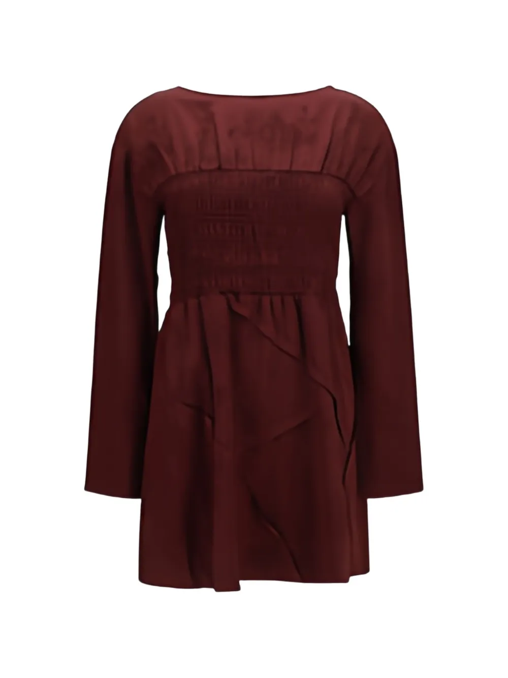 GANNI long-sleeve mini dress - Rosso