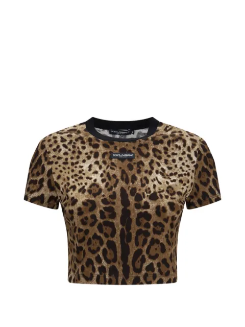Dolce & Gabbana playera con estampado de leopardo