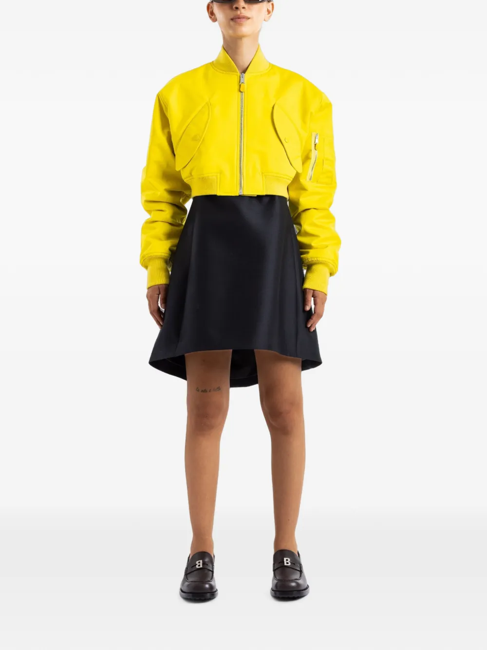 Balenciaga Cropped bomberjack Geel