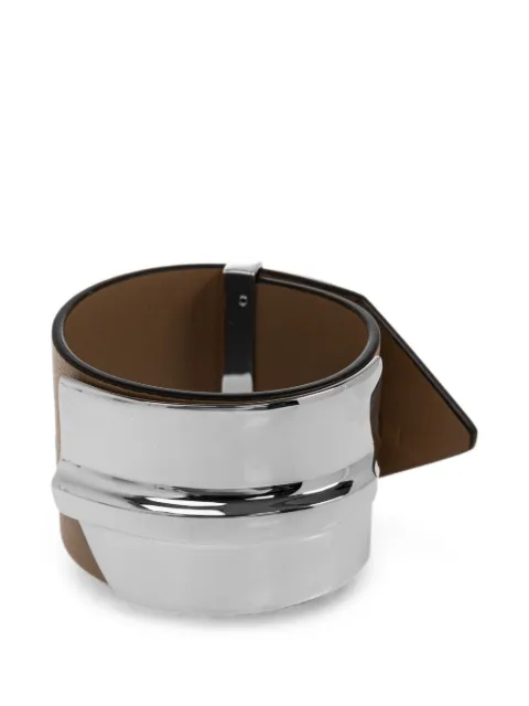 Max Mara leather plaque bracelet