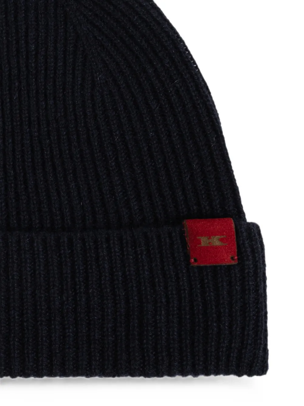Kiton Ribgebreide muts Blauw