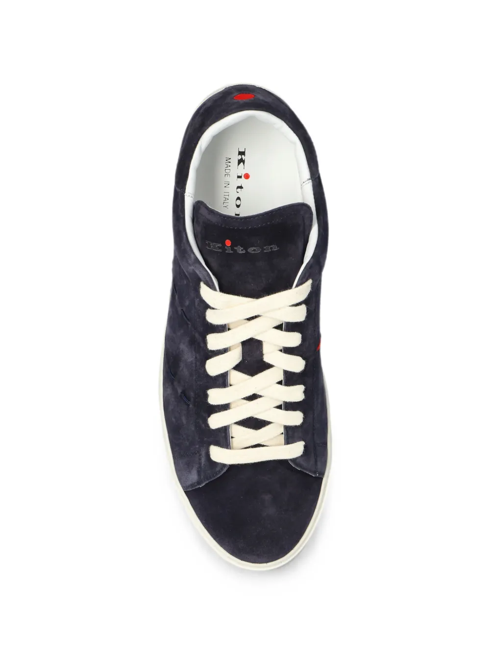 Kiton suede leather sneakers Blauw