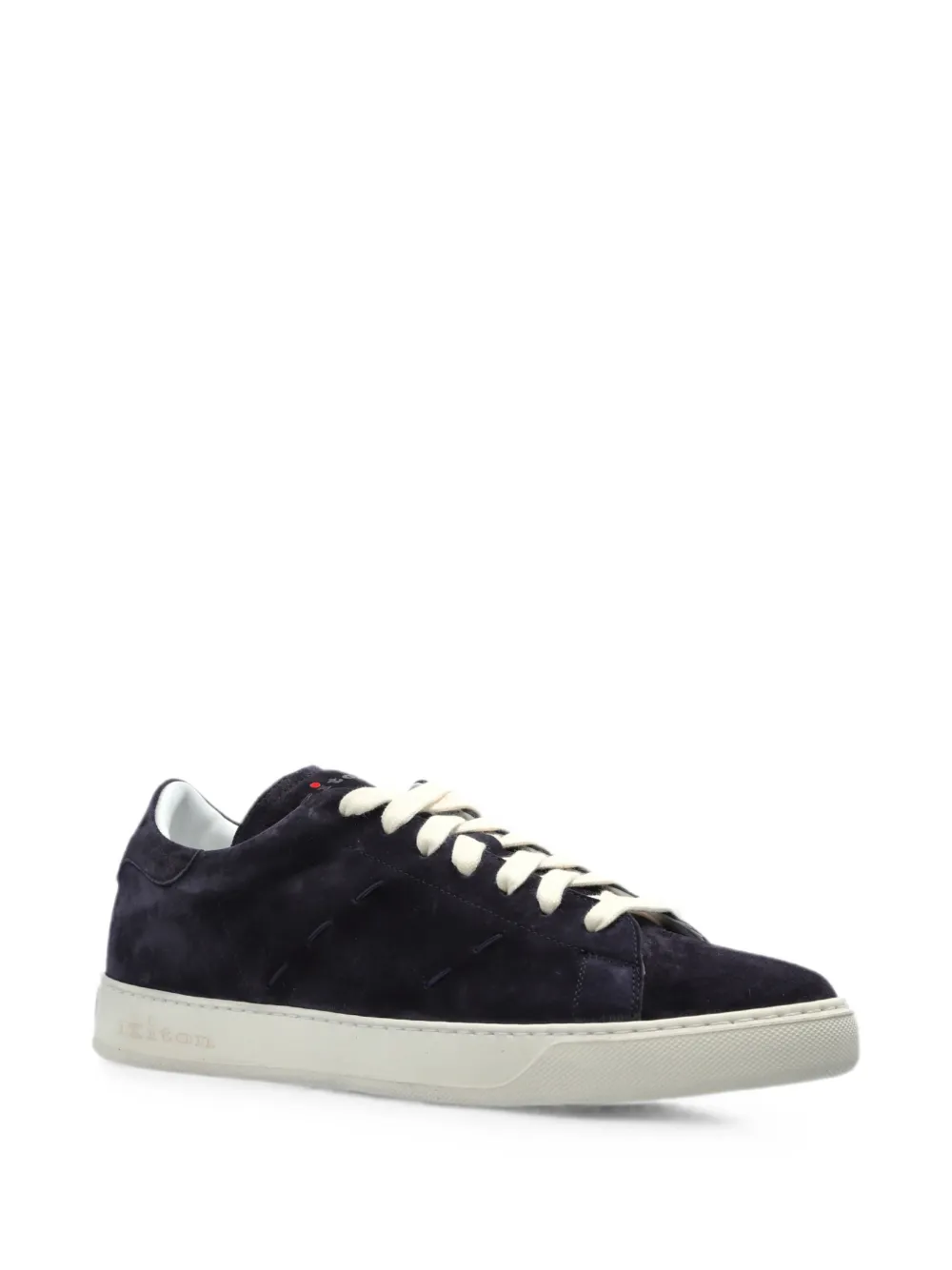 Kiton suede leather sneakers Blauw