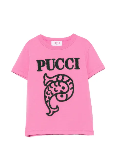 PUCCI Junior playera con logo bordado