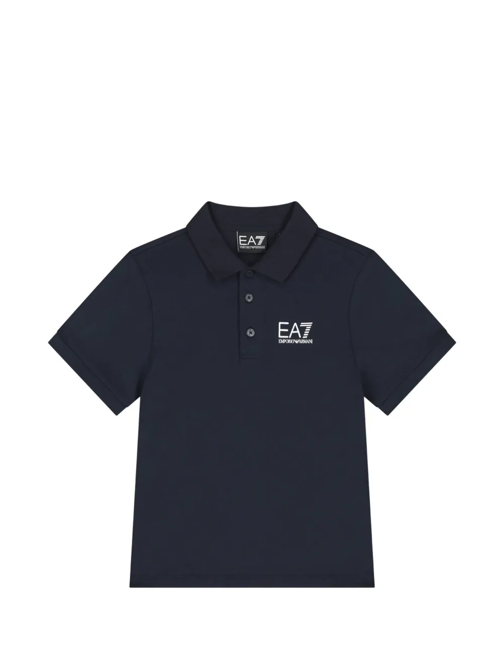 Ea7 Emporio Armani logo-print polo shirt - Blu