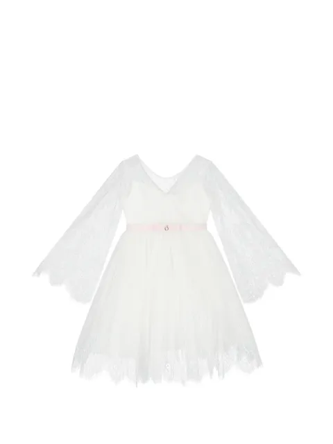 UNONA D'ART robe Chantilly Lace à manches évasées