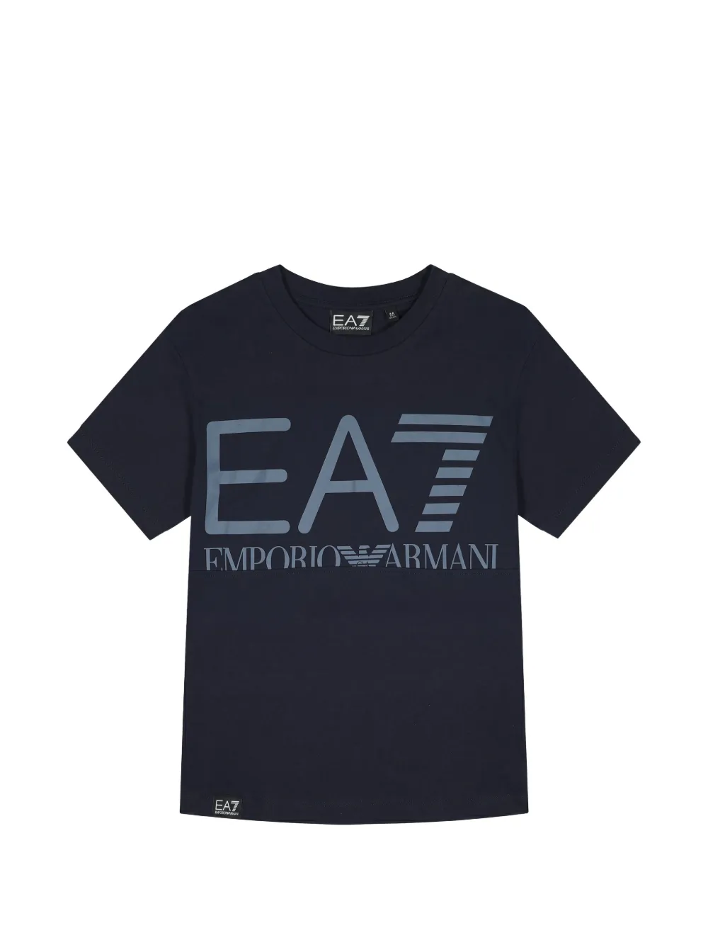 Ea7 Emporio Armani logo-print cotton T-shirt - Blu