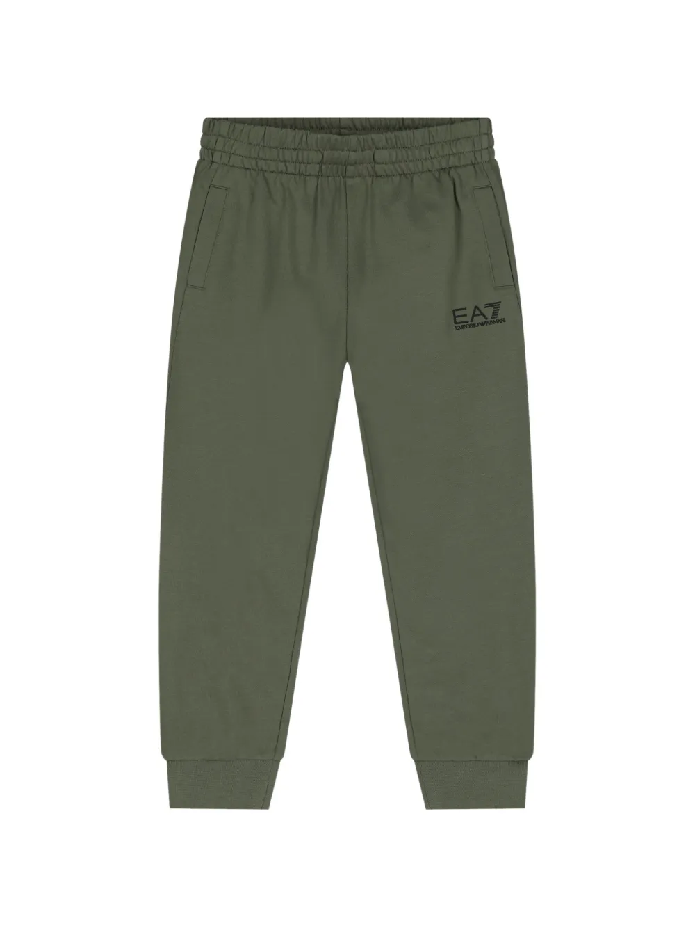 Ea7 Emporio Armani logo-print cotton track pants - Verde