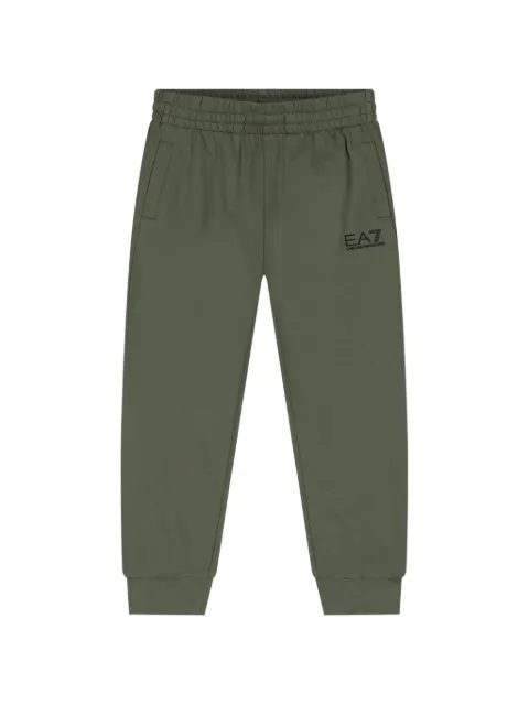 Ea7 Emporio Armani logo-print cotton track pants