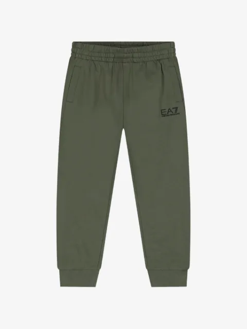 Ea7 Emporio Armani logo-print cotton track pants