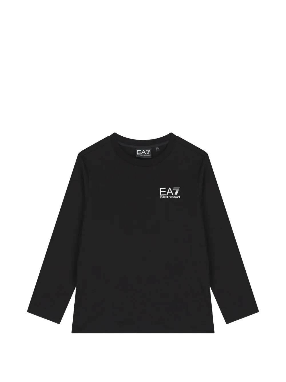 Ea7 Emporio Armani logo-print long-sleeve cotton T-shirt - Nero