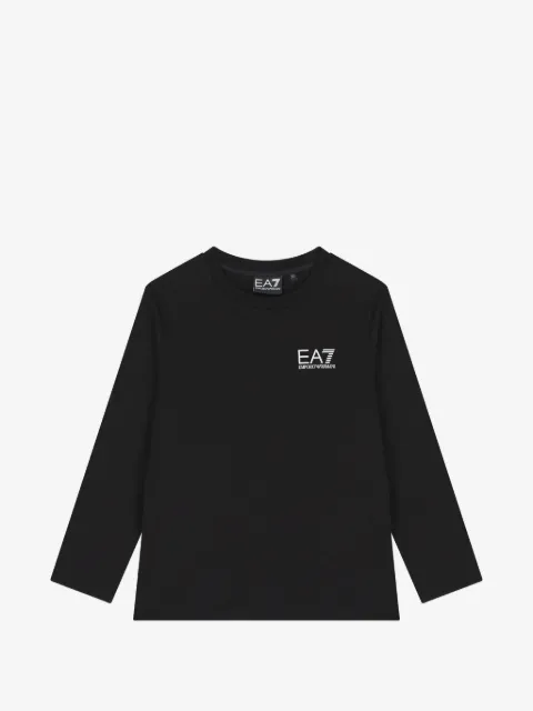 Ea7 Emporio Armani logo-print long-sleeve cotton T-shirt