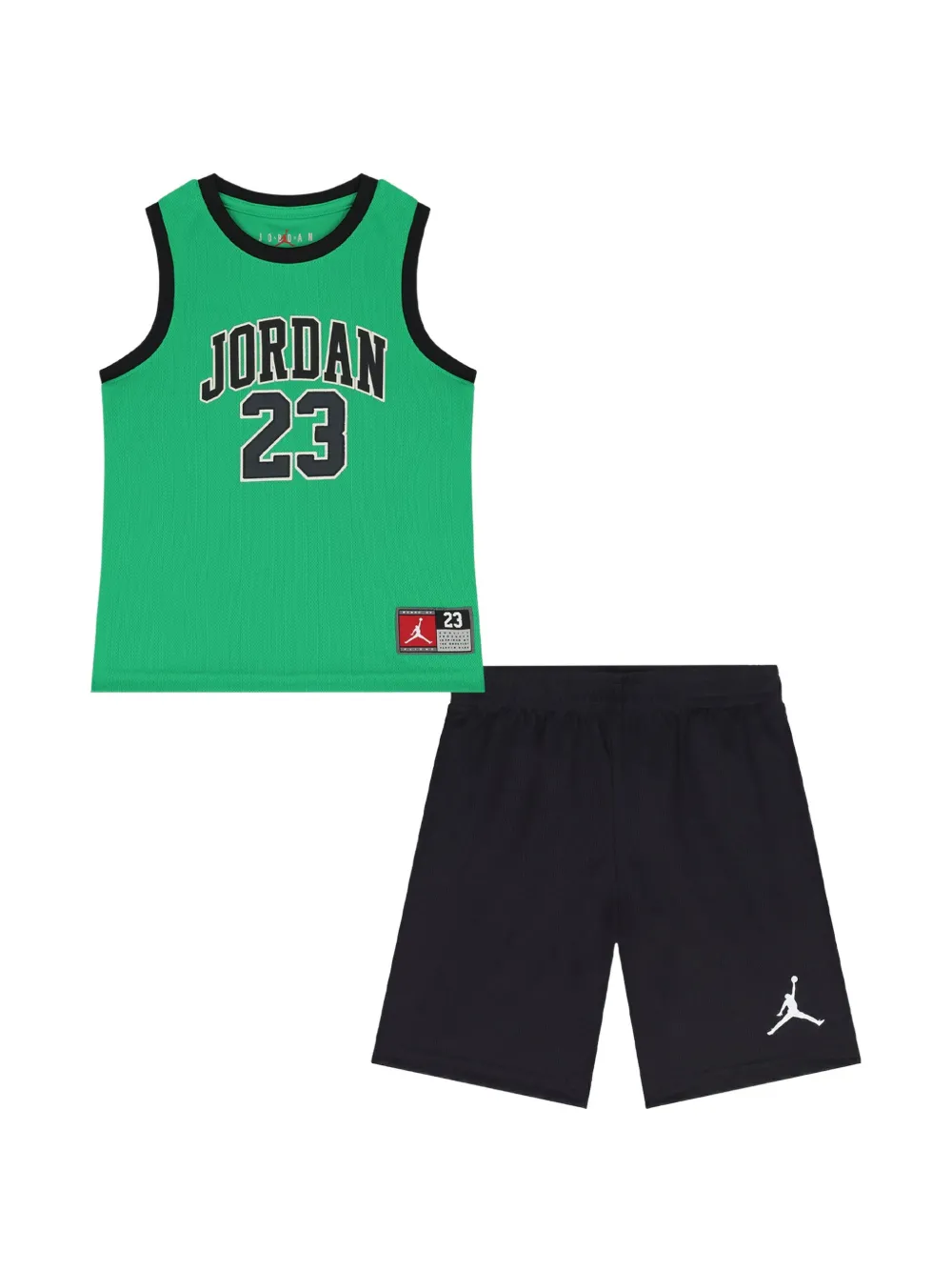 Nike Kids logo-detail T-shirt and shorts set - Grün